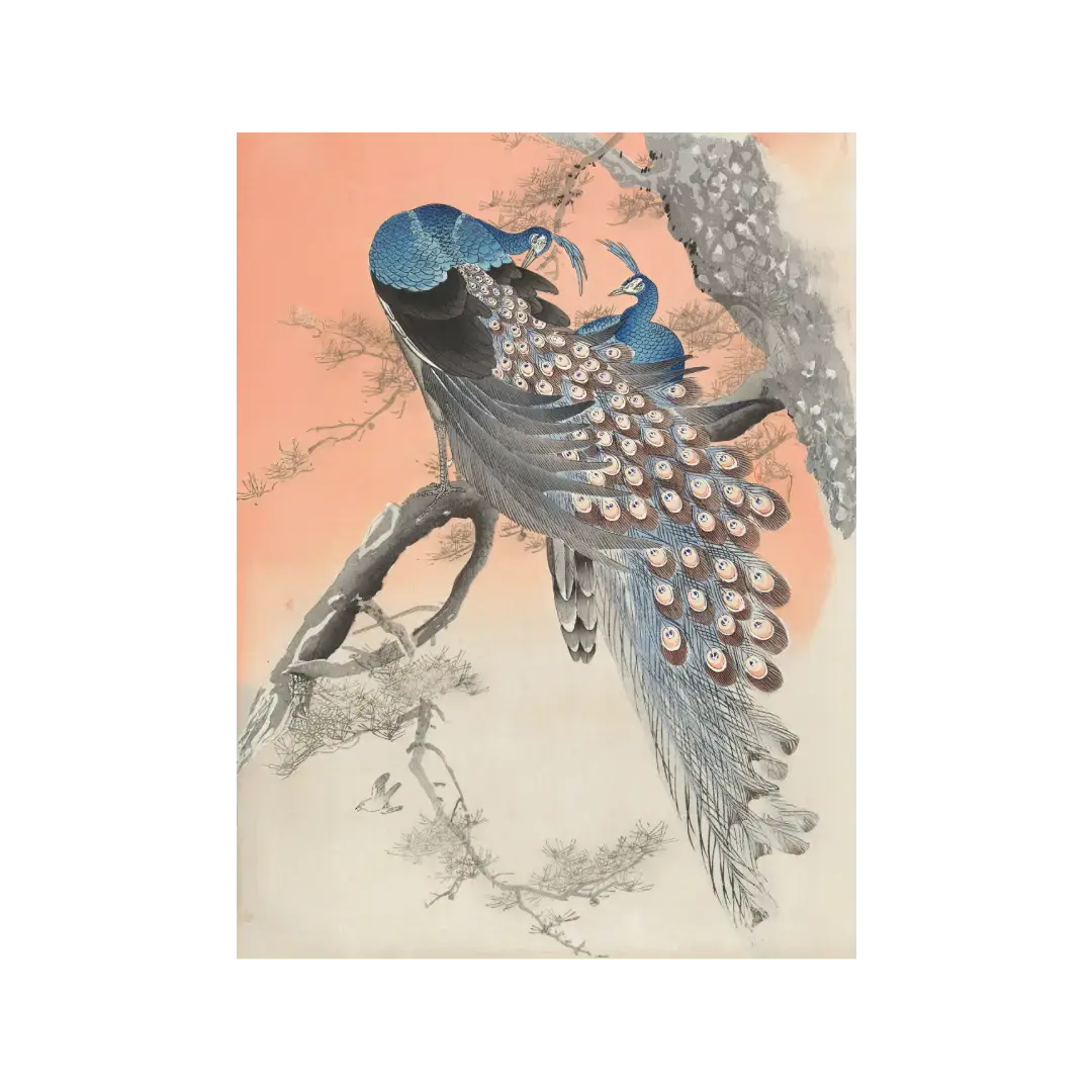 Two Peacocks on Branch Artelo