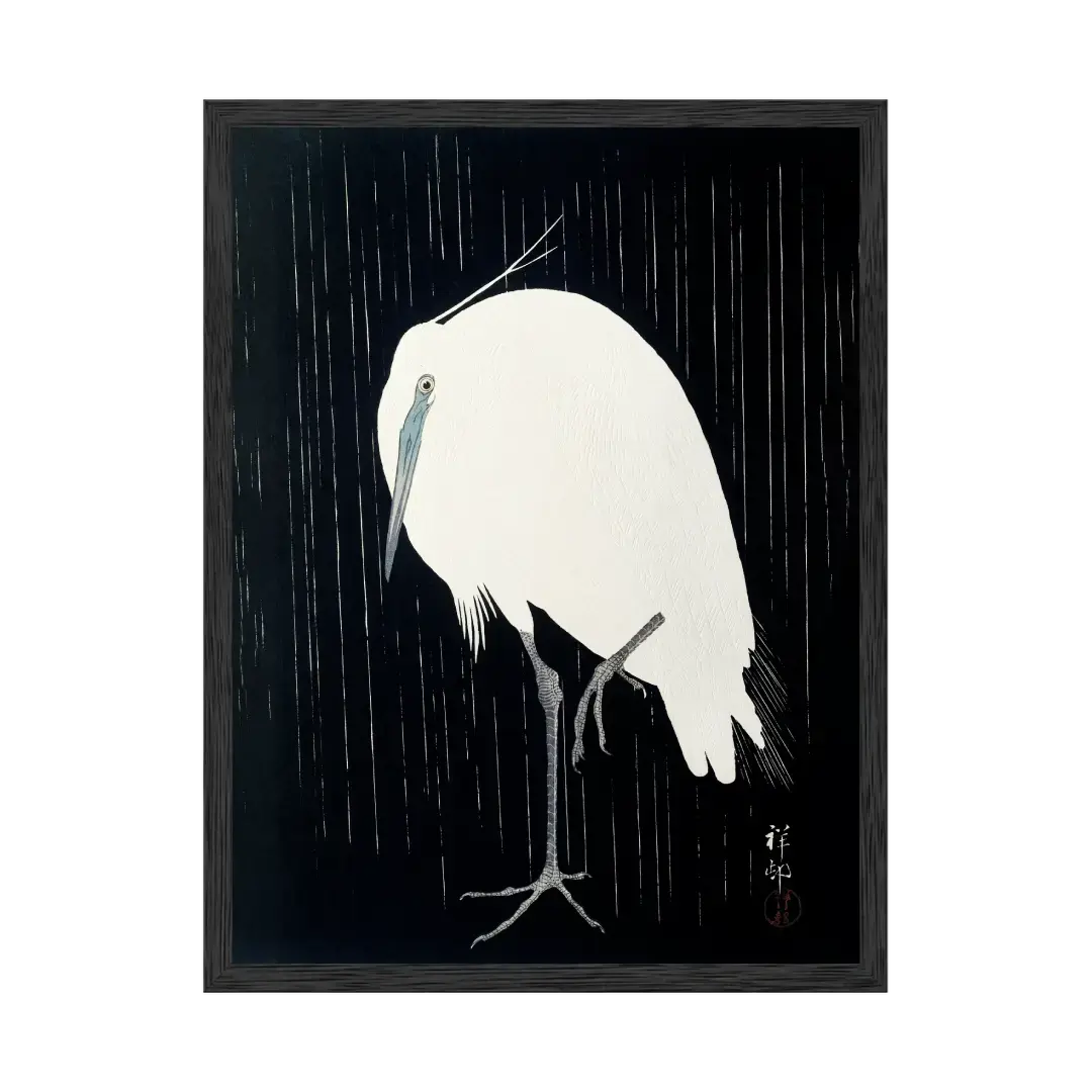 Egret in the Rain Artelo