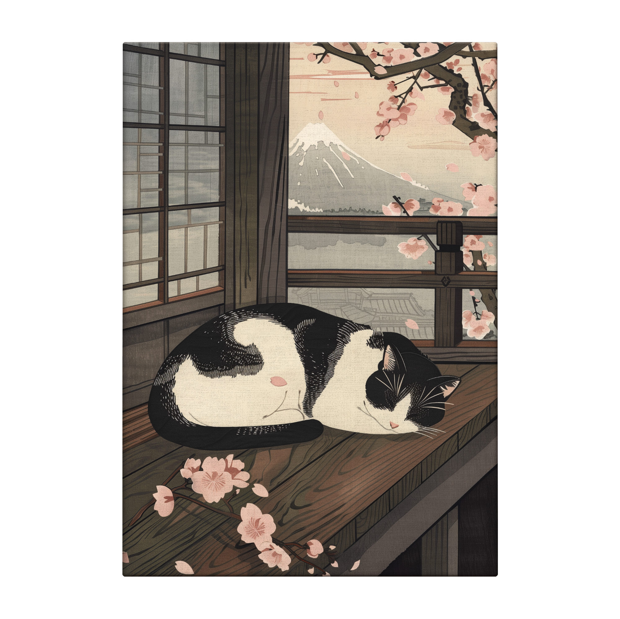 Sleeping Cat in Spring