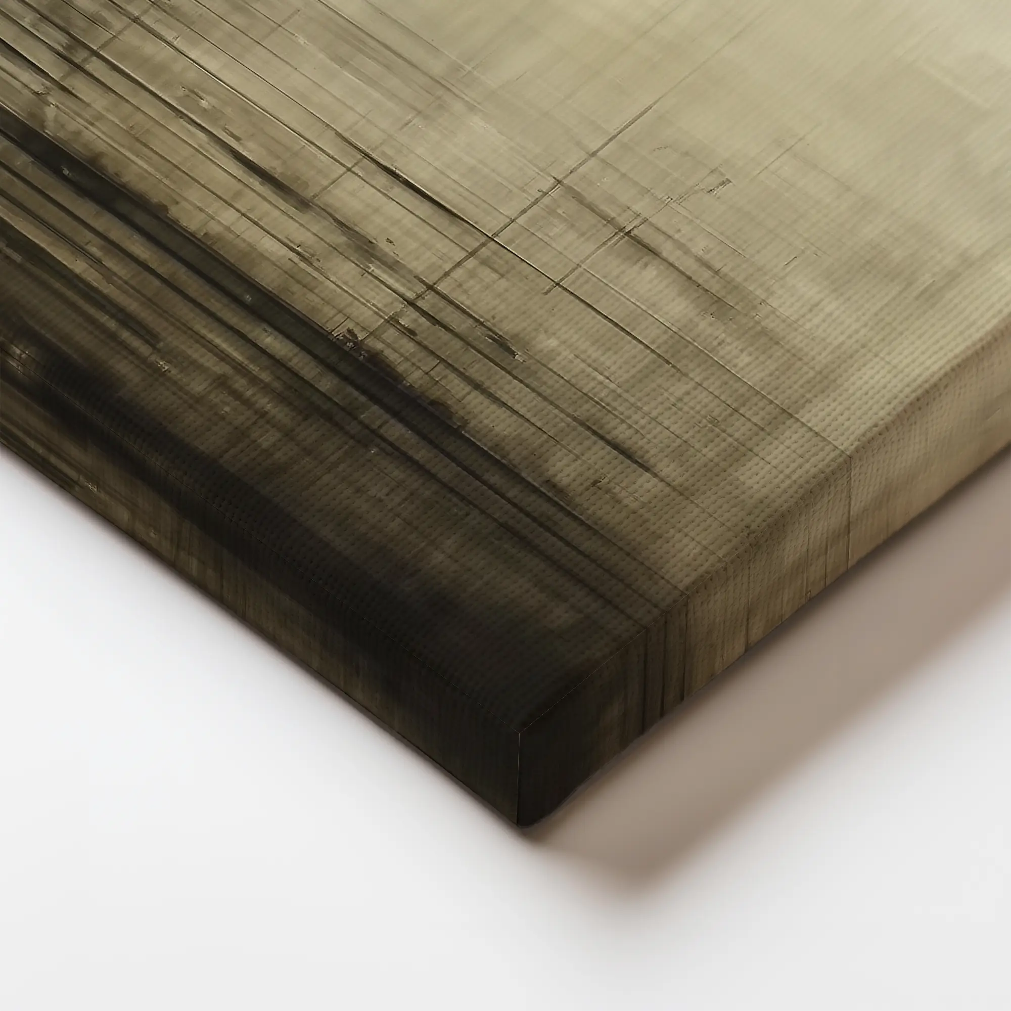 Japanese art print her way canvas corner showing texture and white edge