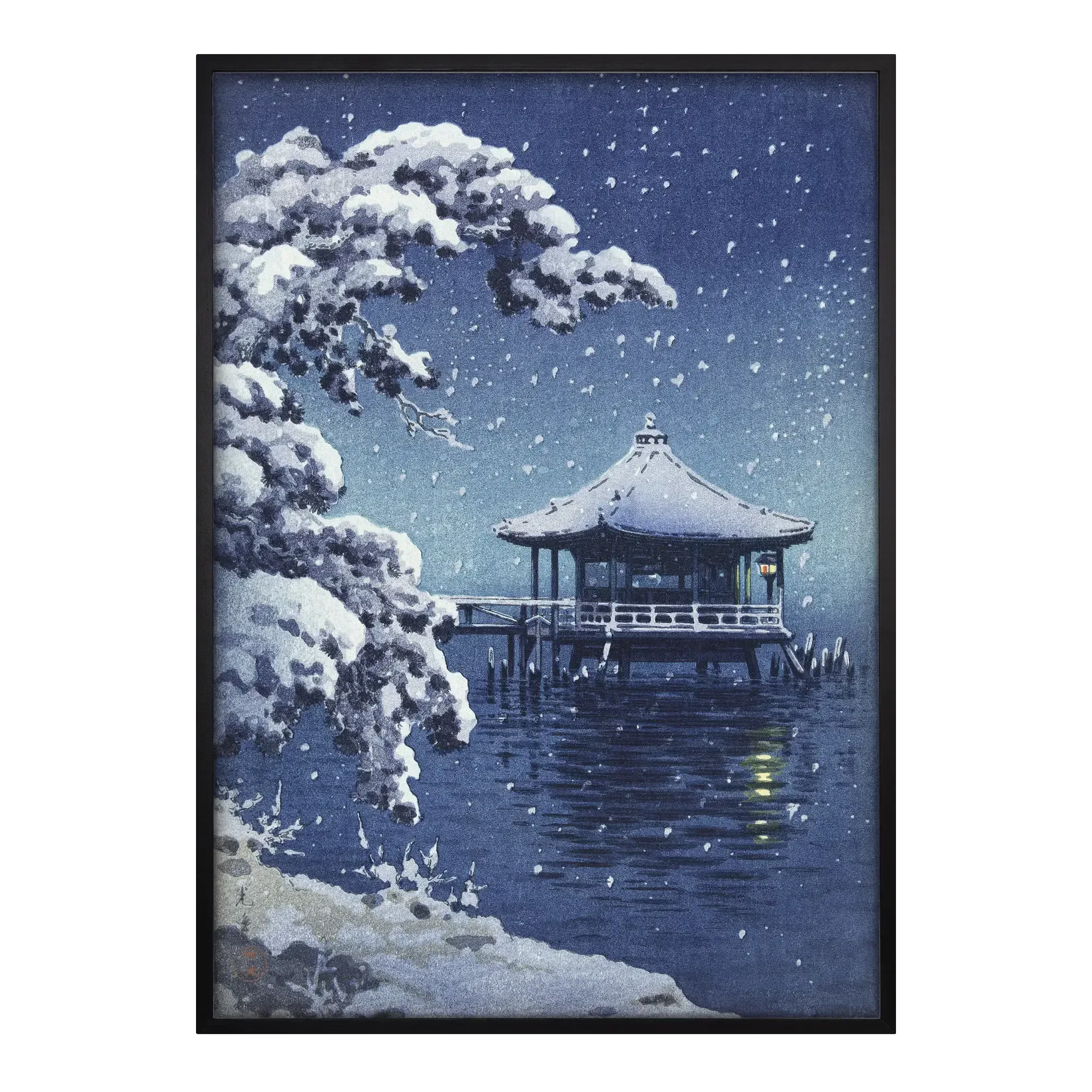 Snow on the Ukimido at Katada - House of Koyomi